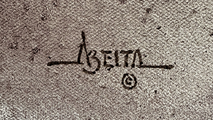 Jim Abeita signature on painting